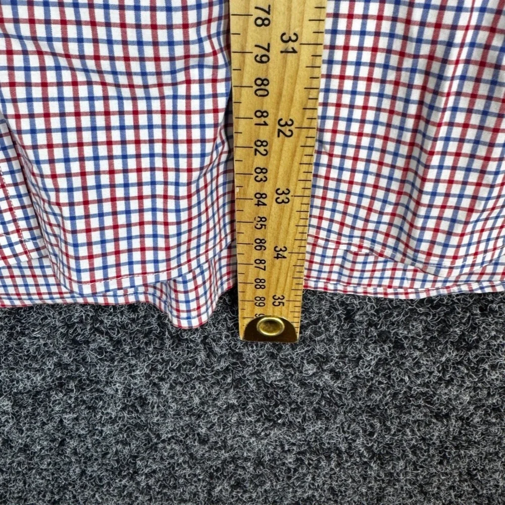 Ralph Lauren Mens 3XB Shirt Red Blue Check‎ Cotton Stretch Button Down Tall